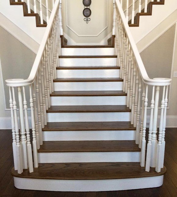 Beautifully remodeled stairwell and entryway