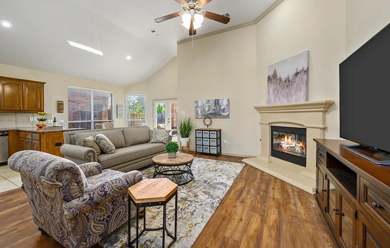 New flooring in large living room