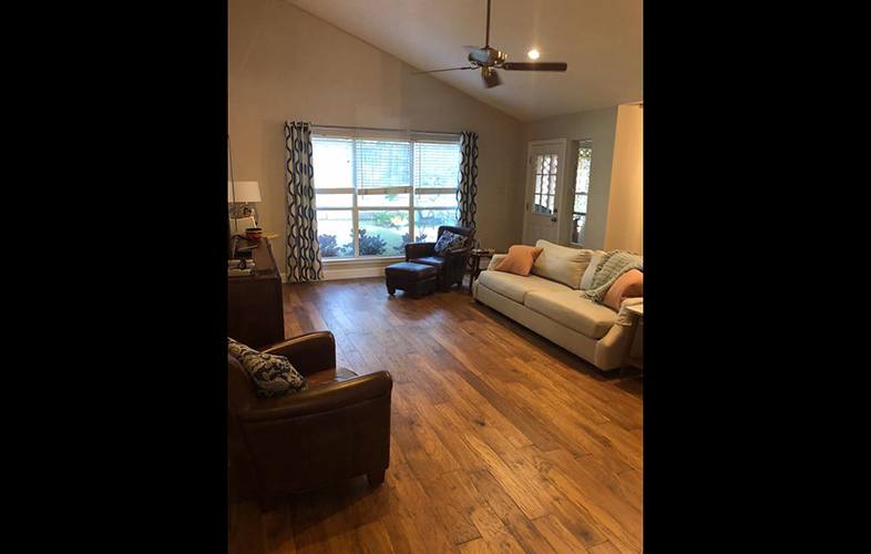 New flooring in living area