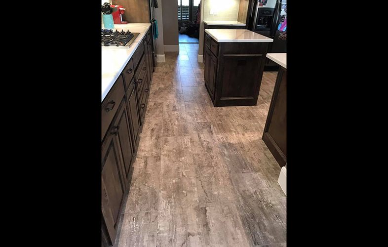 New flooring in kitchen
