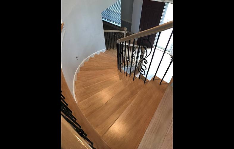 New flooring on stairs