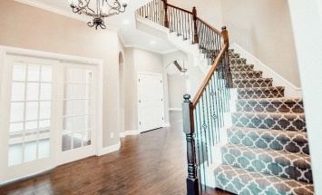 laminate flooring near a staircase