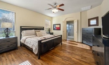 vinyl flooring in a bedroom