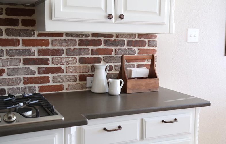 New cabinets in remodeled kitchen