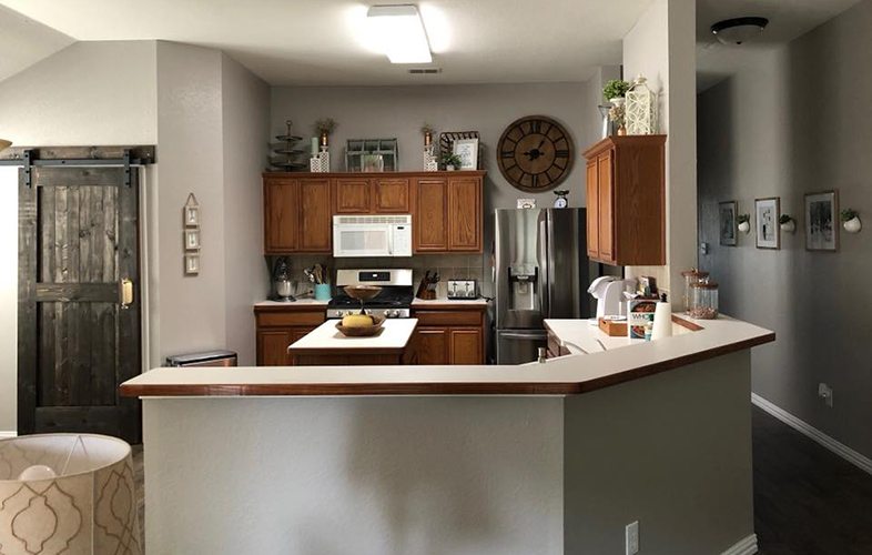 Remodeled kitchen space