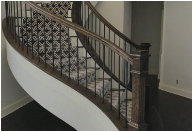 Beautifully remodeled staircase and entryway