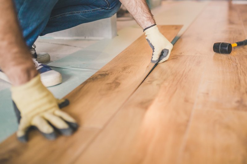 new floors being laid in home 