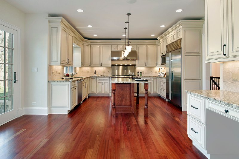 wood flooring in a kitchen 