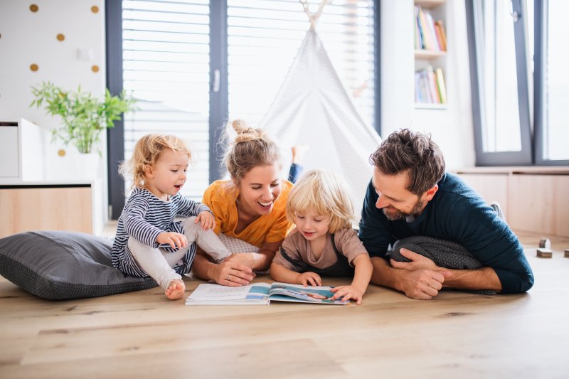 family on the floor