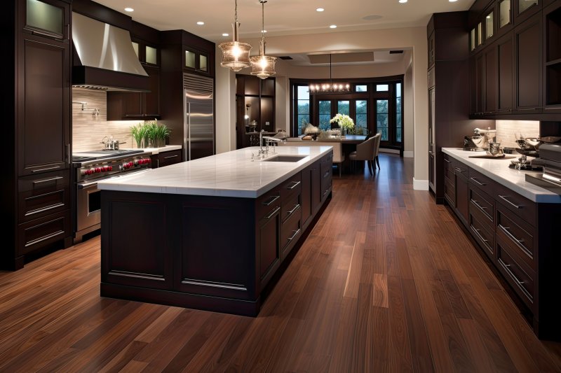 wood flooring in a kitchen